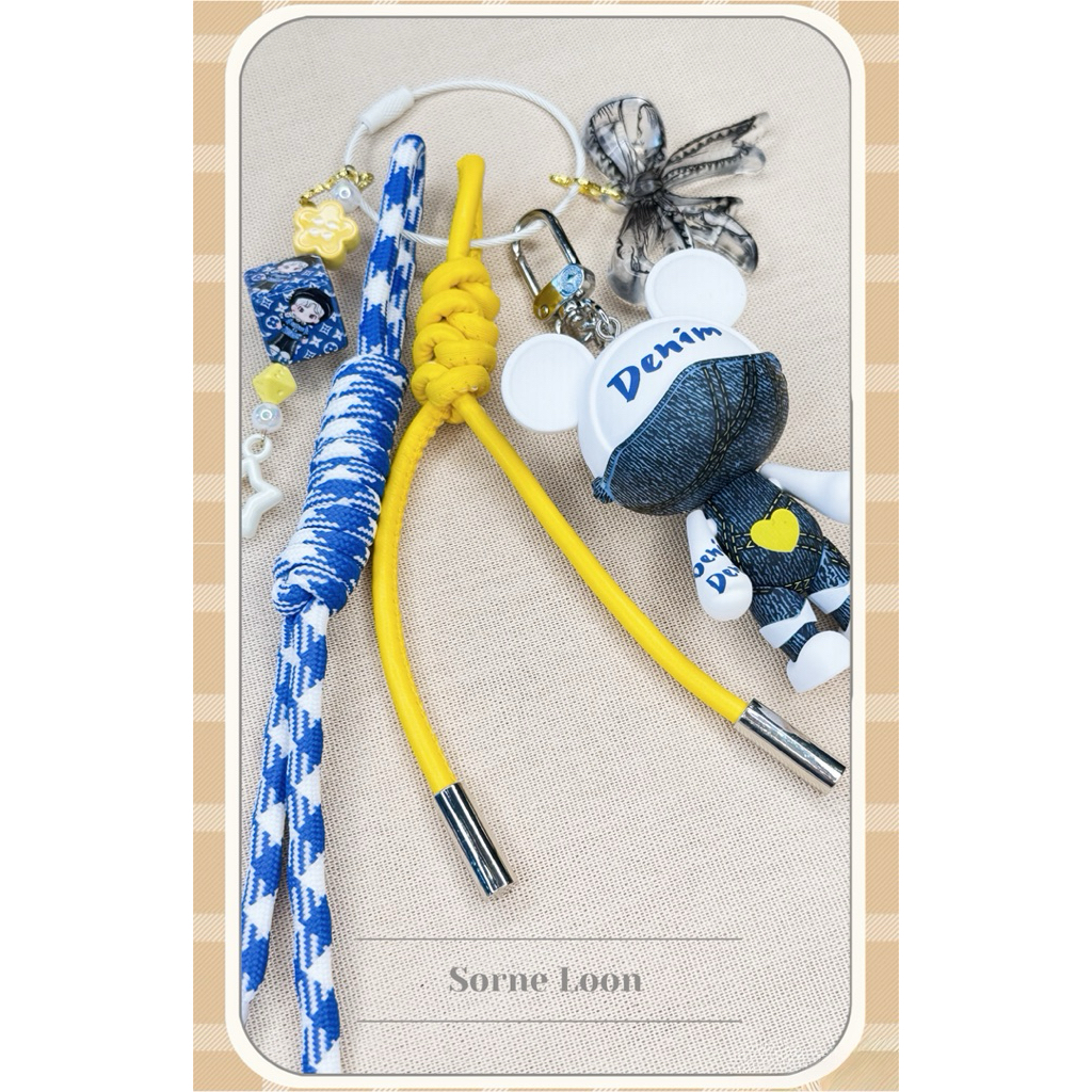 ORI BEAR DENIM COSMOS JAPAN - Bag Charm / Ganci Luxury / Charm Limited / Aesthetic Japan