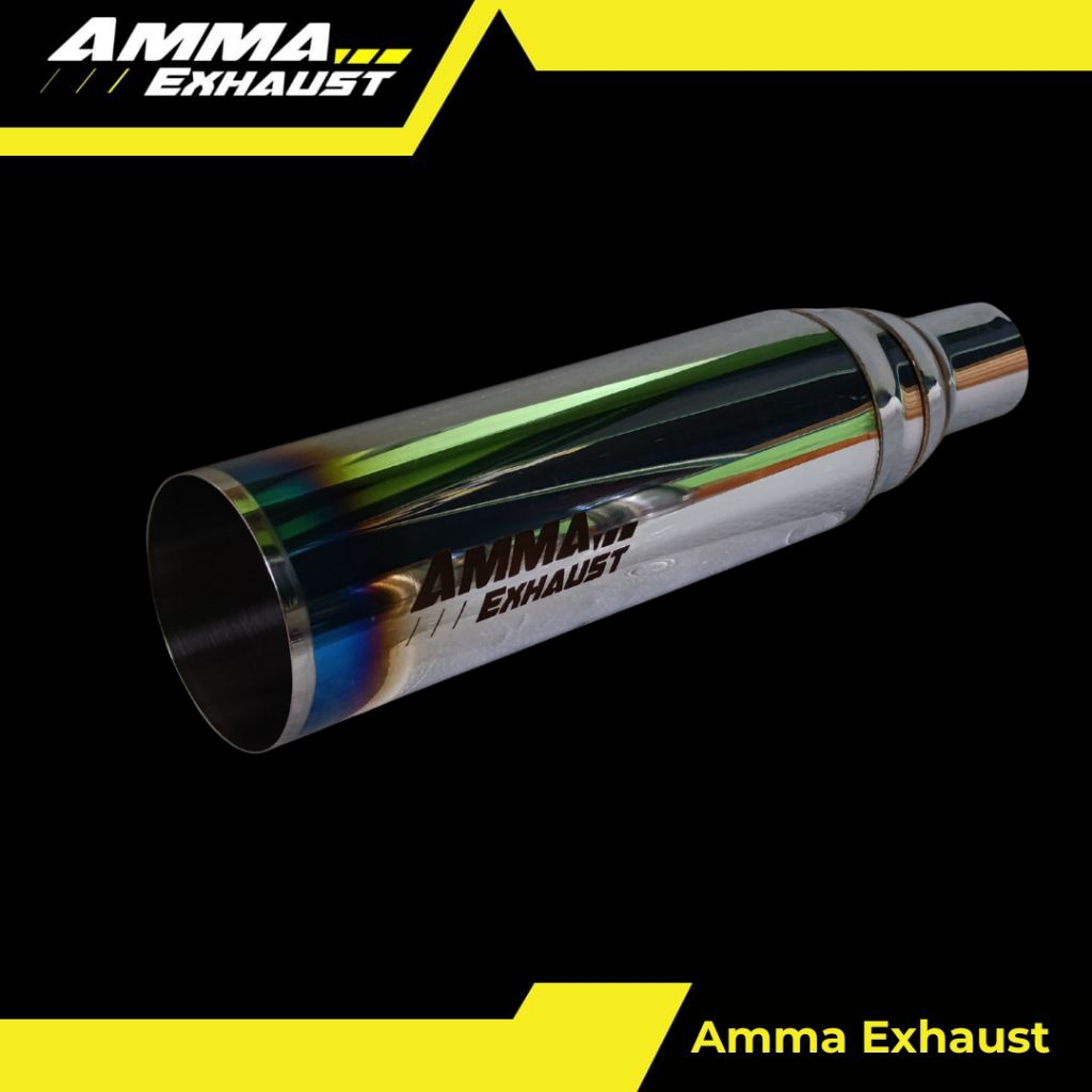 AmmaExhaust- Tailpipe Candi outlet 3.5 นิ้ว สแตนเลสเต็ม