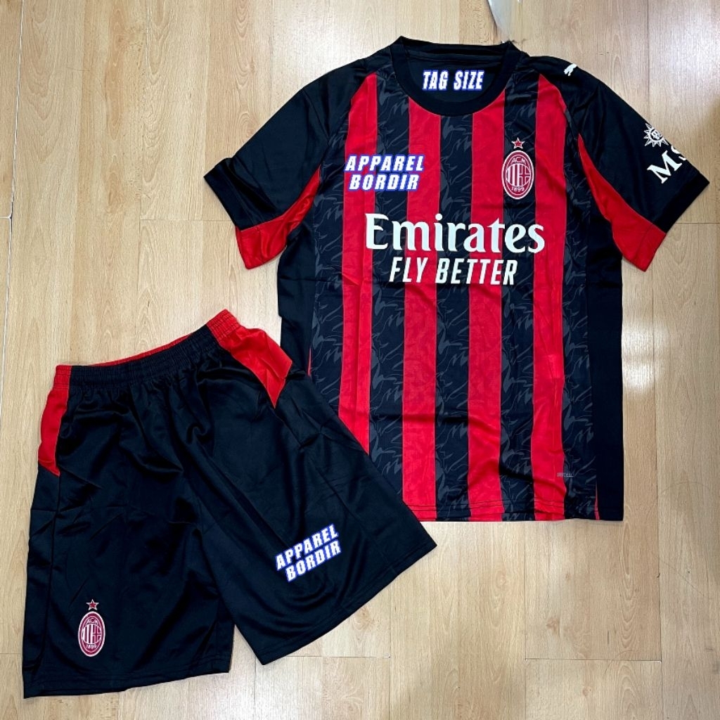 ACMILAN Home 2025-26 Fans Issu Football Jersey / ชุดฟุตซอล / ชุดกีฬาผู้ชาย