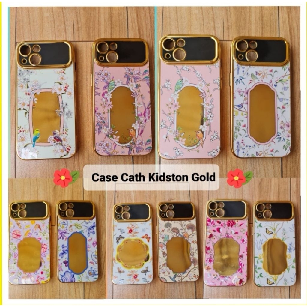 Softcase รุ่น 17PROMAX กระจกสีทอง Cathkidston iphone 11 12 13 A5s A57 A9 A15 A05 A14 Y02 Y03 Y95 Y17
