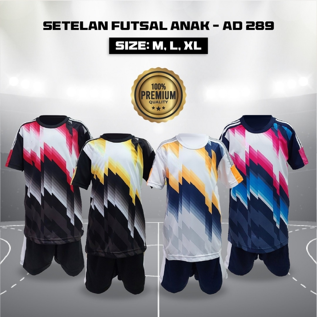 KIDS FUTSAL SET เสื้อฟุตบอลพิมพ์ลาย AD 289