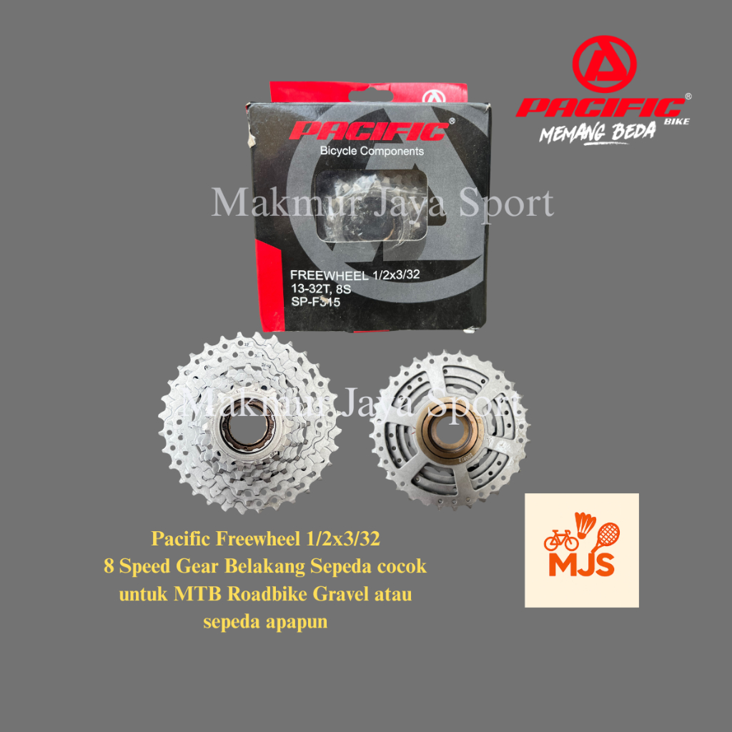 FreeWheel / Sprocket Gear PACIFIC จักรยาน 7 8 Speed Stacked สีน้ําตาล 1/2" x 3/32" x 7 SPEED 8 SPEED