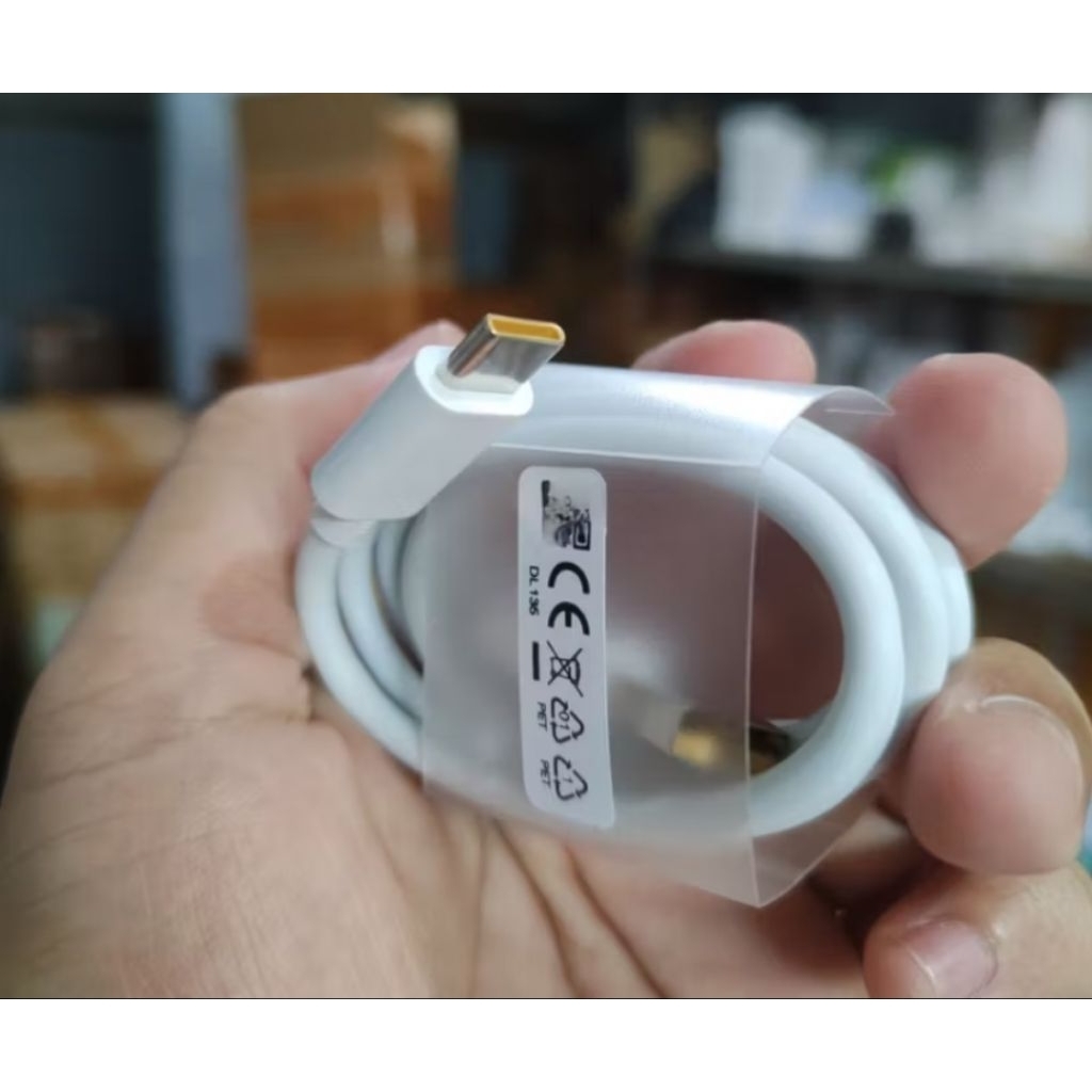 สายเคเบิลข้อมูล Relmi SuperVooc Type C 6.5A รองรับการชาร์จ Dart 33W/45W/67W