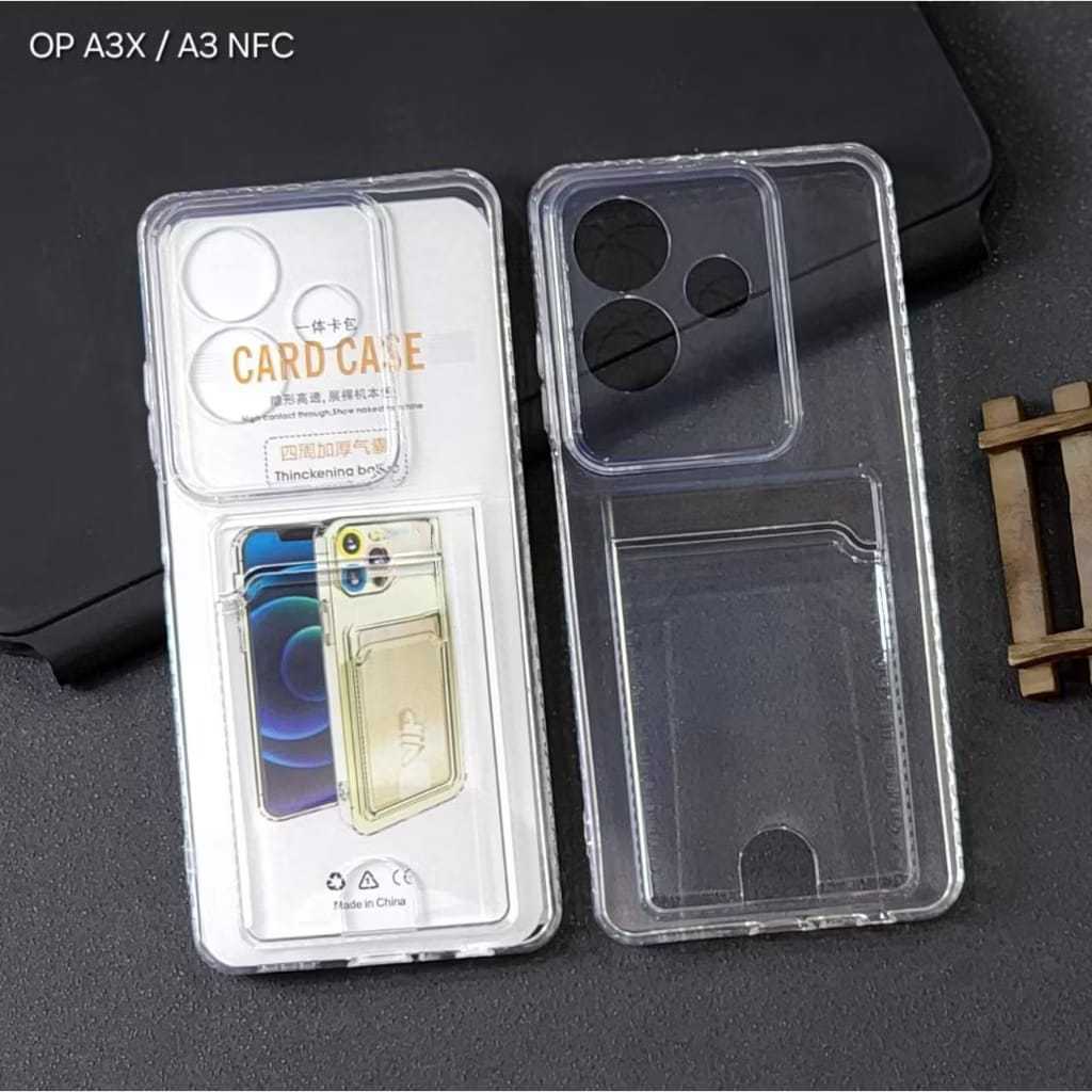 SOFTCASE SLOTCARD CLEAR CASE/CASE CARD HOLDER สําหรับ OPPO A6 PRO / A5 Pro / A5i / A5X / A3 PRO / A3