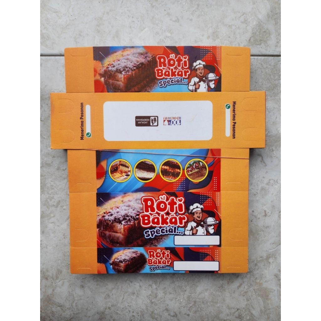 100 ชิ้น TOAST CARDBOARD BOXES/BREAD PACKAGING/BREAD TOAST WRAPPING PAPER