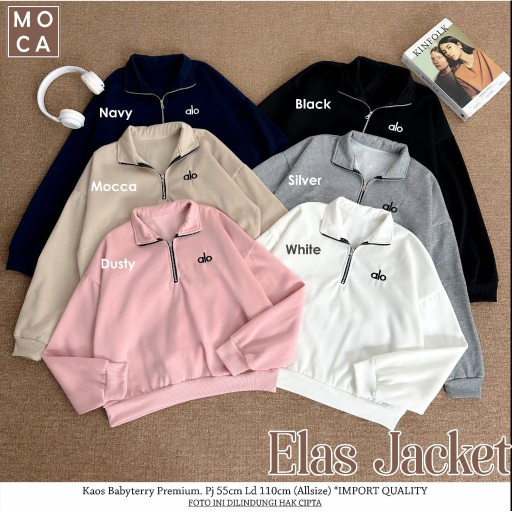 MOCA ELAS เสื้อแจ็คเก็ตผู้หญิง BABYTERRY เสื้อยืด LD 110 JUMBO SIZE