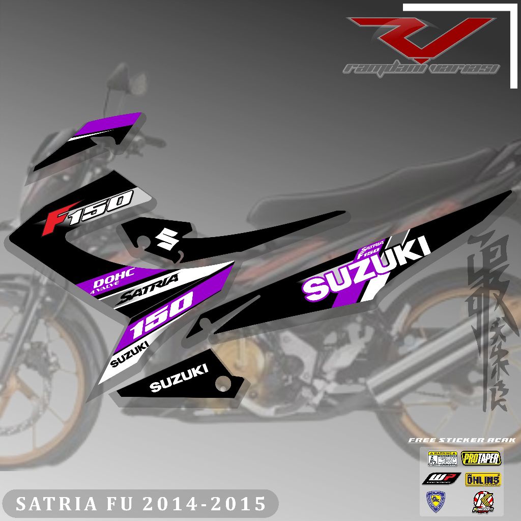 SUZUKI SATRIA FU F150 สติ๊กเกอร์ STRIPING/FU FACELIFT STICKER/FU FL/FU 2014-2015