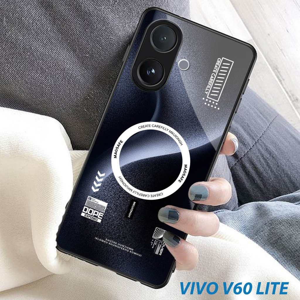 Softcase Glass Glitter Glass สําหรับ VIVO V60 LITE - ปลอก Hp VIVO V60 LITE - K74