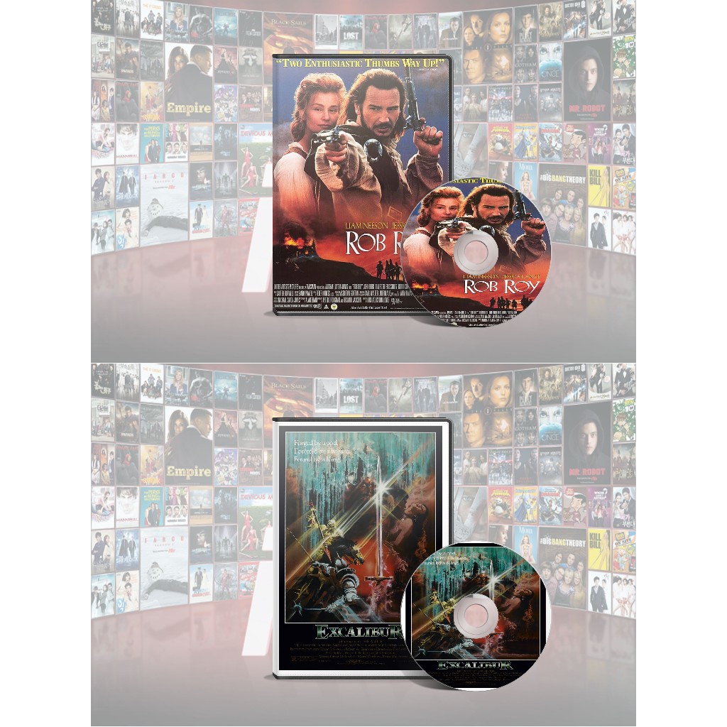 DVD Rob Roy (1995) + DVD Excalibur (1981)