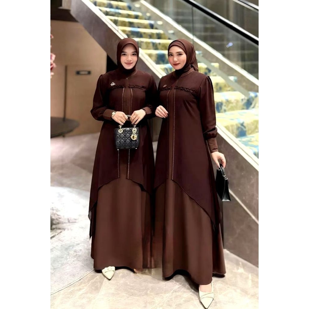 [AF] ล่าสุดหรูหรามุสลิมวัยรุ่นผู้หญิง Gamis Jasmin Dress Ceruty Babydoll Eid Conเชิญ 2026