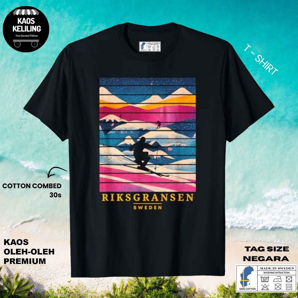 SWEDEN SOUVENIR เสื้อยืด SWEDEN 32 พร้อมต้นฉบับ SWEDEN LABEL TAG ของขวัญพรีเมี่ยม SOUVENIR CLOTHES