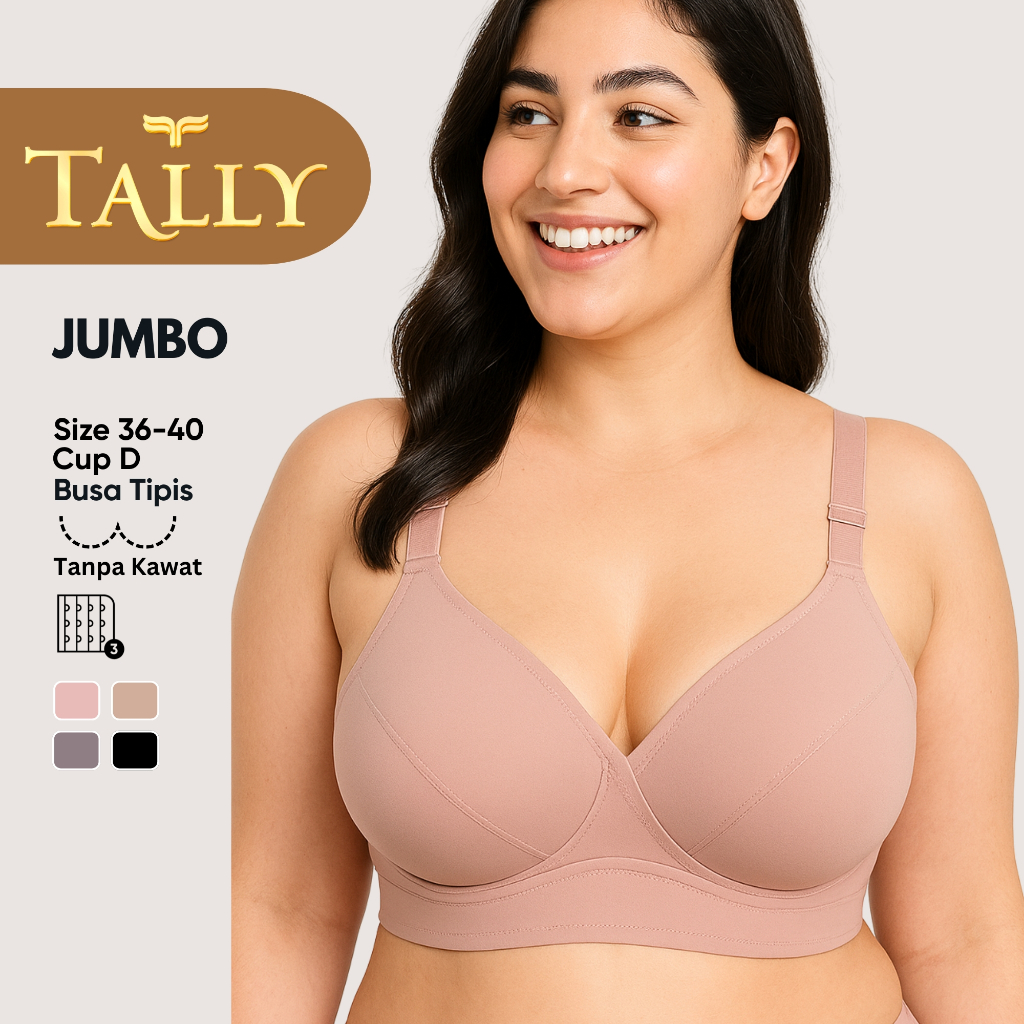 KATUN SALLY Bra ไม่มีลวดบางโฟมผ้าฝ้ายวัสดุถ้วย D Hook 3 Daily Bra JUMB0 BH 1232 Sarwendah