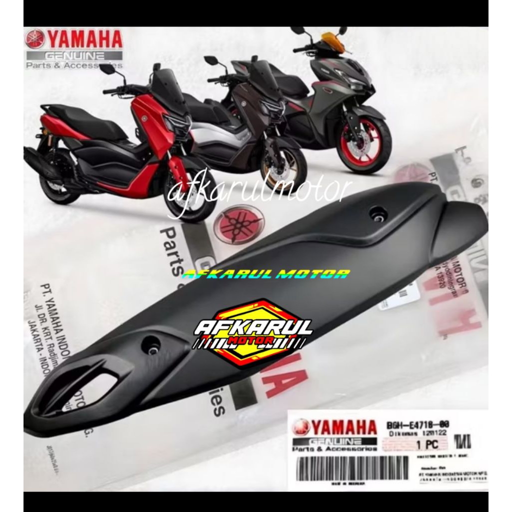 NMAX ใหม่ TURBO EXHAUST COVER NMAX NEO AEROX ALPHA และ TURBO B6H-E4718-00 เดิม YAMAHA