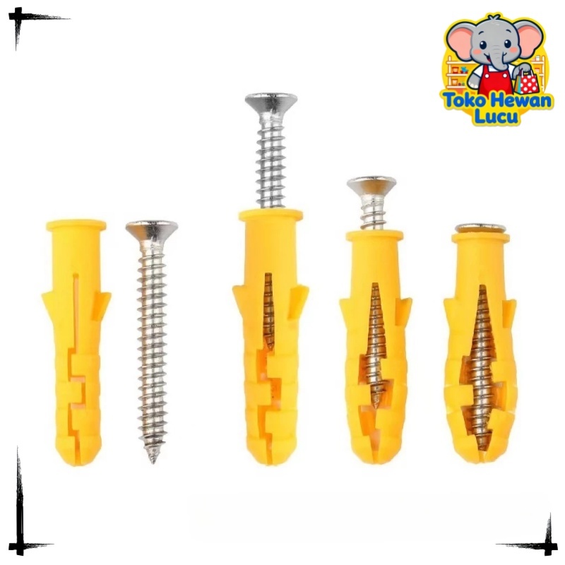 เนื้อหา 38 ชุดสกรูผนัง M6/M8 Wall Bolts Anchor Bolts ชุดไนลอน Visecher สกรู