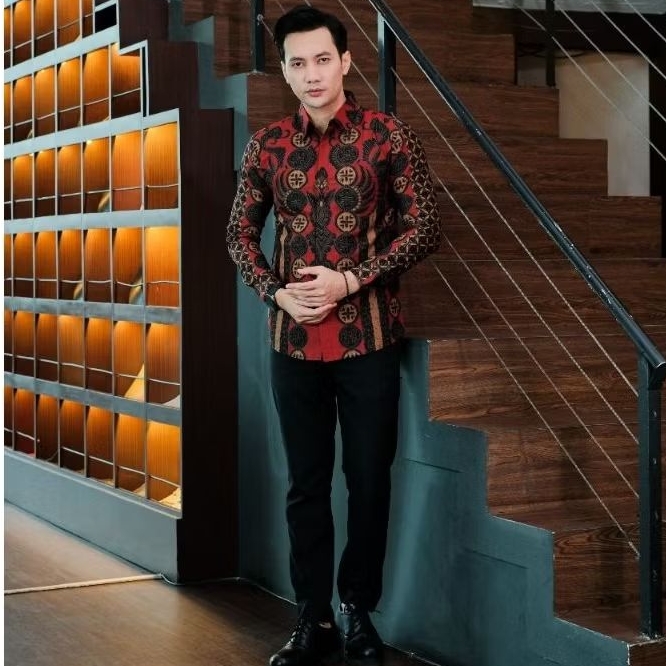 KATUN Batik Fashion Motif Sodoku Batik Mens Slimfit Premium Long Sleeve Lined with Smooth Cotton