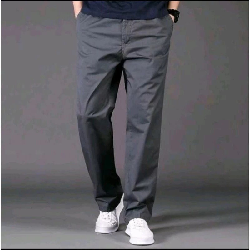 Unisex Chinos Pants Baggy Loose Korean Style Skena Premium - Stylish & Maximum Comfort