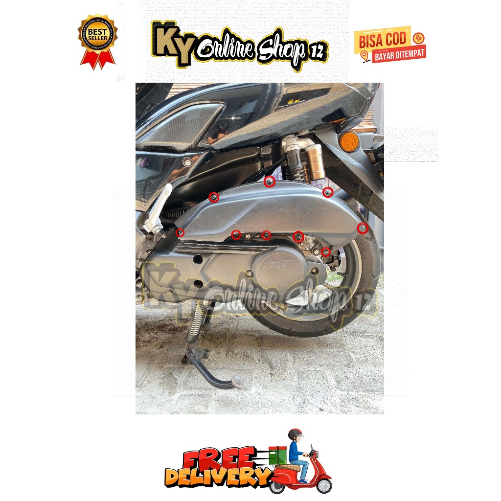 กล่องกรอง BOLT (9 BOLT) MODEL 2 KEYS AEROX OLD NMAX NEW N-MAX OLD NEO LEXI TURBO YEAR 2016 - 2025 NE