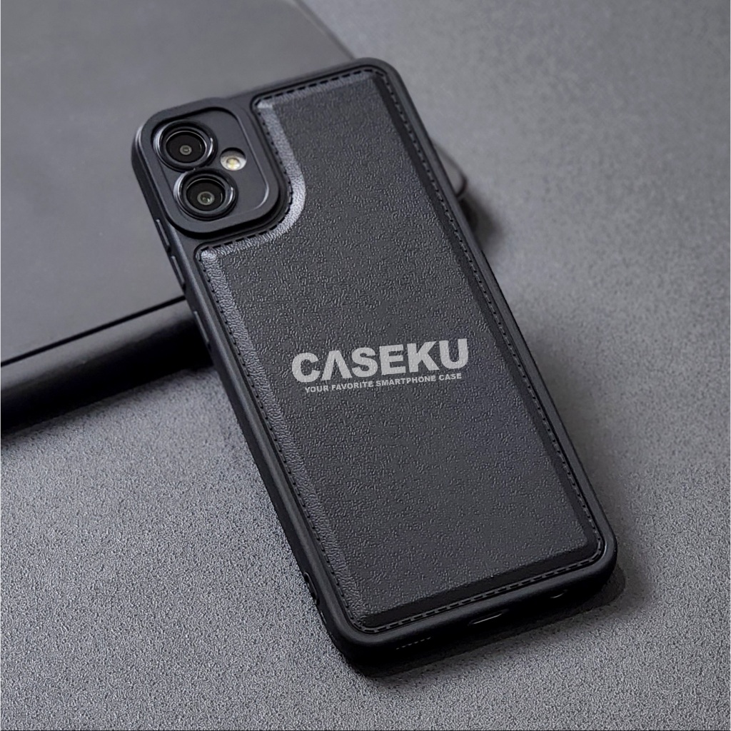 Softcase Leather Pro Macaron สีดํา Samsung A05 Samsung A05S Samsung A06 4G Samsung A06 5G