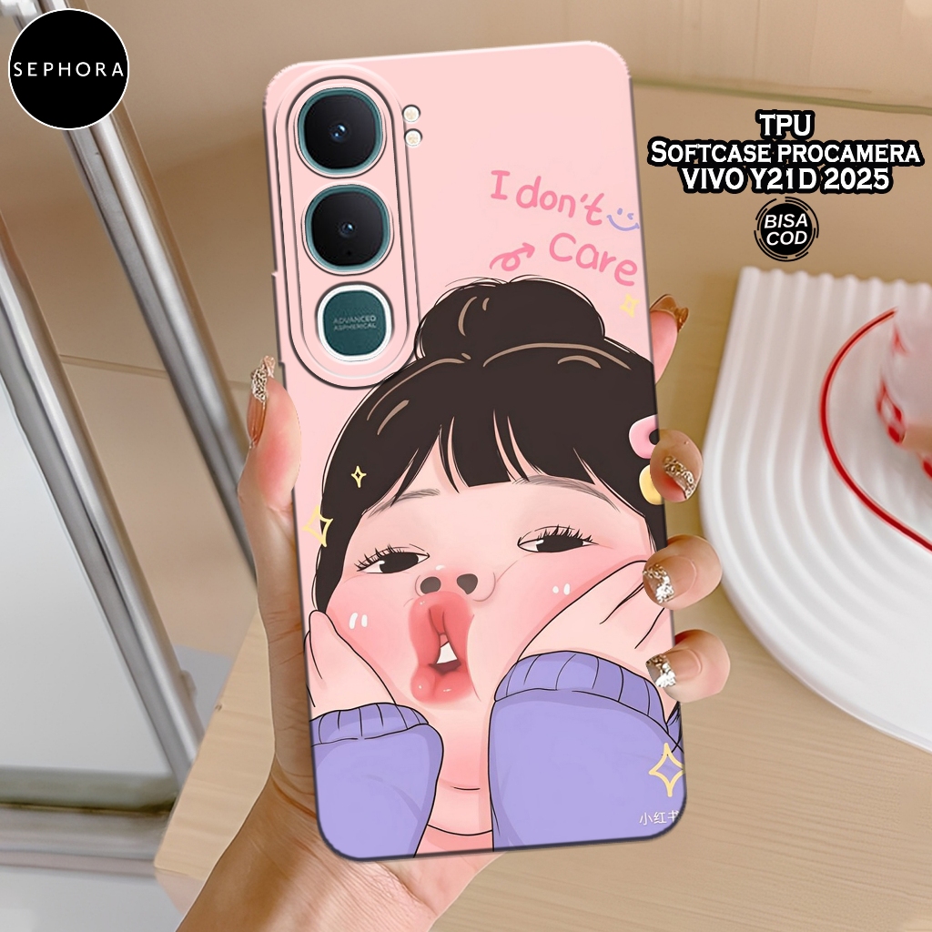 เคส HP ใหม่ล่าสุด VIVO Y21d 2025 - เคสแฟชั่นสาวอ้วน - VIVO Y21d 2025 Softcase - เคสกล้อง Pro - เคส V