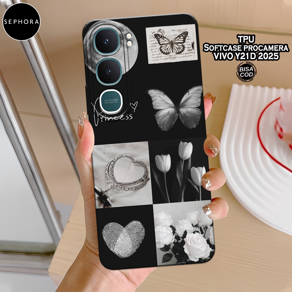 เคส HP ใหม่ล่าสุด VIVO Y21d 2025 - เคสแฟชั่น Aesthetic - Softcase VIVO Y21d 2025 - เคสกล้อง Pro - เค