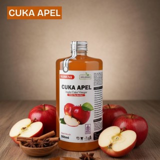cuka apel 500ml - cuka apel premium RIZQUNA - cuka apel organik - apple cider vinegar with mother