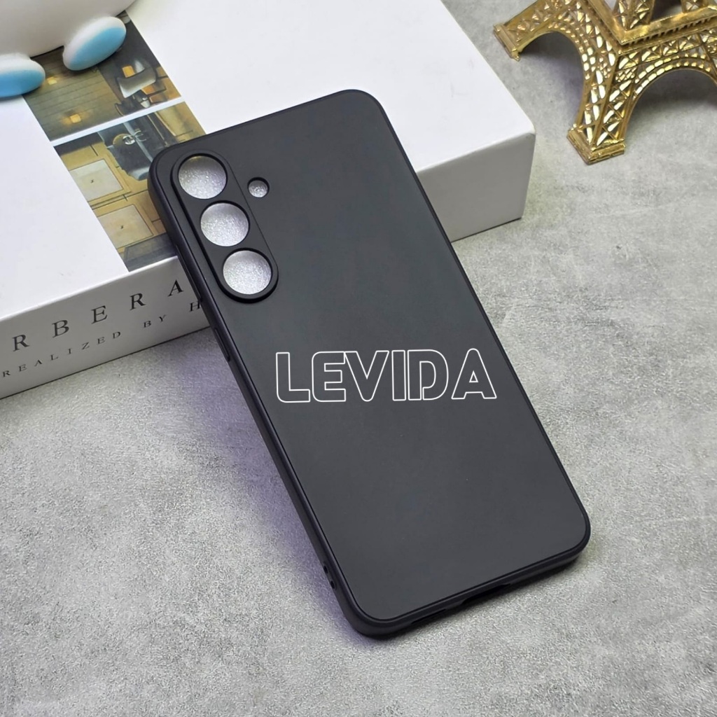 Samsung S25 FE Samsung S25 Edge Softcase Macaron Square Black / Case Square Black Edge Case Samsung 