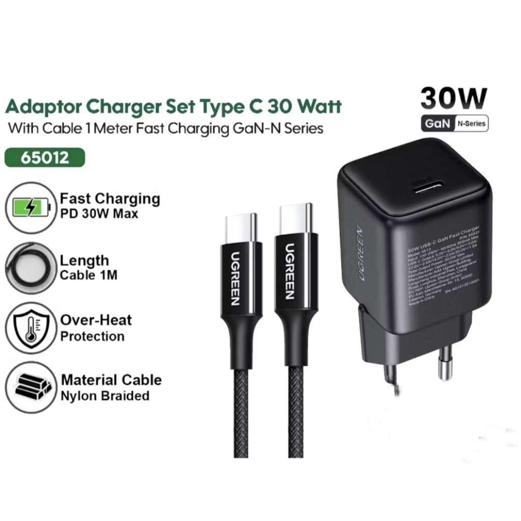 UGREEN ONE SET 30W USB-C GaN FAST CHARGER