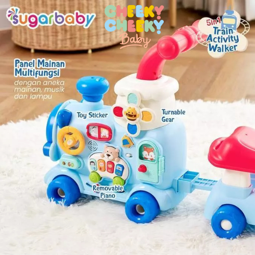 Sugar Baby 5in1 กิจกรรมรถไฟ Walker - Baby Walker / Push Walker / ของเล่นดันเด็ก