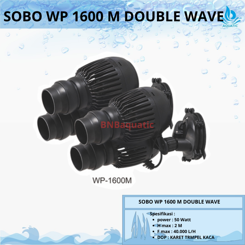 SOBO WP 16000 M DOUBLE WAVE MAKER WAVE CURRET MAKER สําหรับ WAVAKER POND