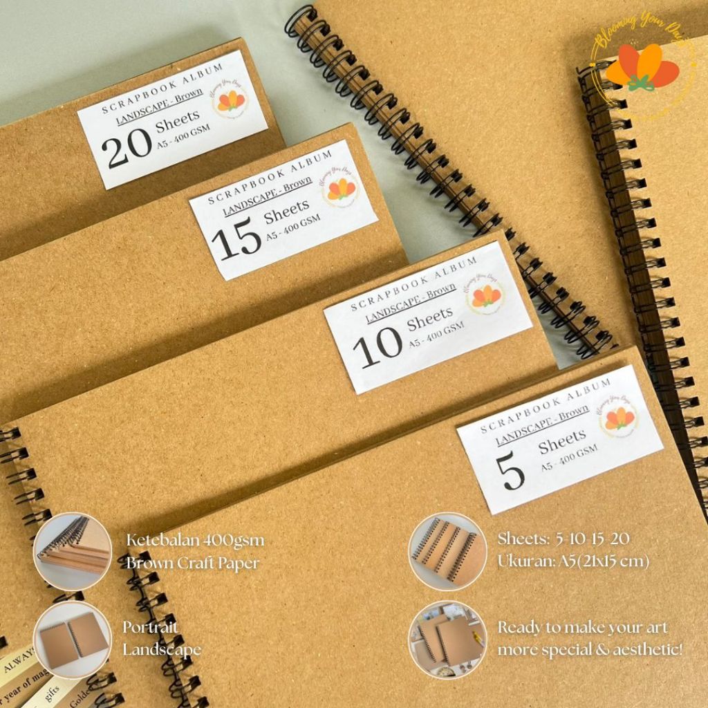 SCRAPBOOK A5 โปโล | อัลบั้ม สมุดภาพ แบบเรียบ | สมุดภาพสุนทรียศาสตร์ | อัลบั้มวินเทจ