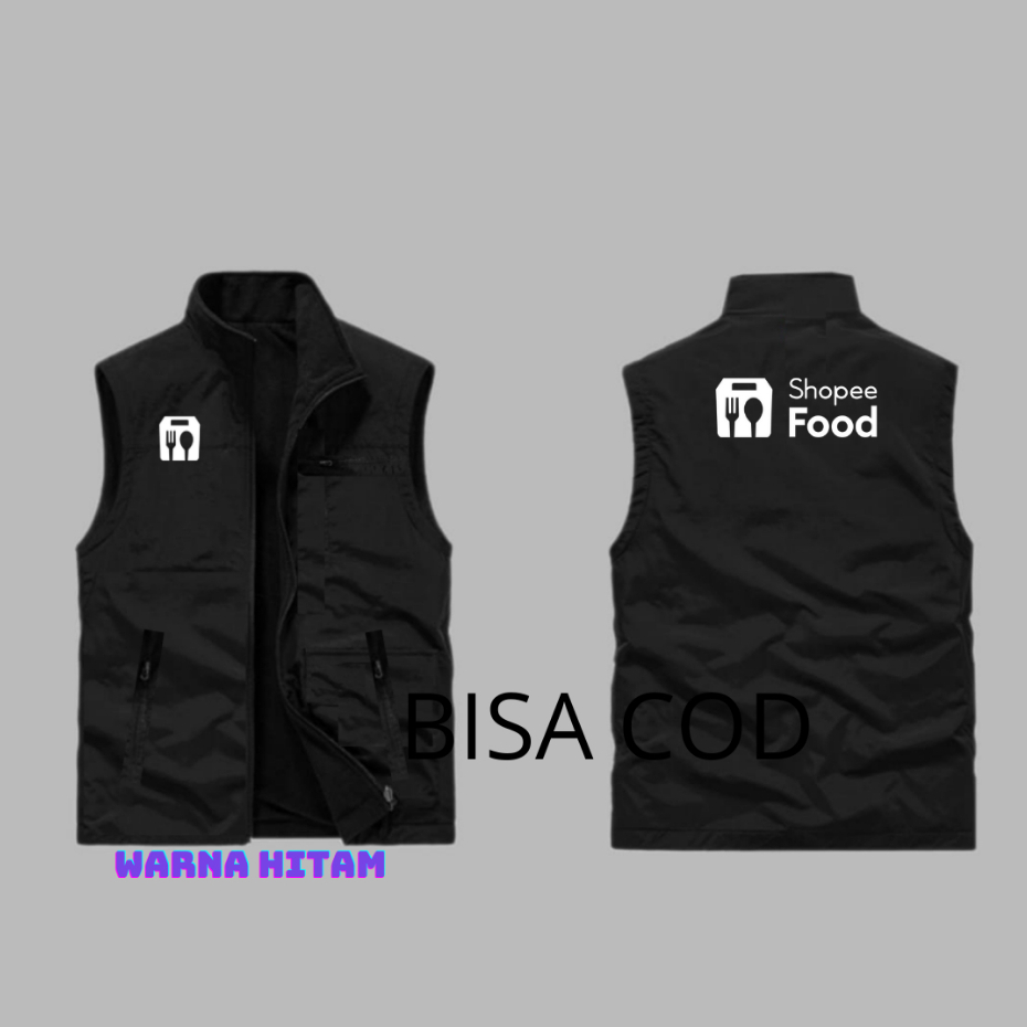 ล่าสุด!!! ShopeFood_d เสื้อกั๊กร่มชูชีพสําหรับผู้ชายและผู้หญิง, เสื้อกั๊กมอเตอร์ไซค์ล่าสุดสําหรับ Ojol