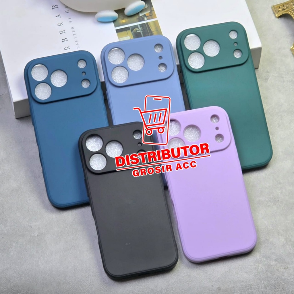 IPHONE 17 PRO IPHONE 17 PRO MAX CASE MACAROON SQUARE EDGE SOFT CASE LIQUID EDGE IPHONE 17 PRO IPHONE