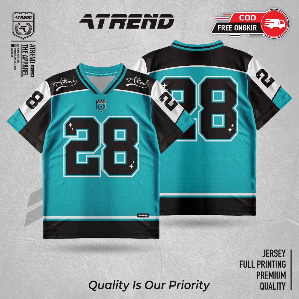 ATREND AT191 // OVERSIZE JERSEY / UNISEX STREETWEAR / Vintage Oversize Streetwear Jersey ชื่อที่กําห