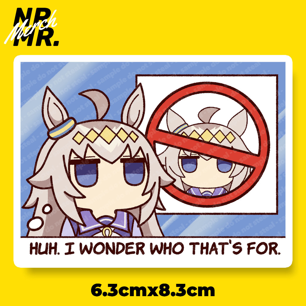 สติ๊กเกอร์ Oguri Cap Garfield Meme ล้อเลียน Uma Musume สวย Derby Cinderella สีเทา Fanmade อะนิเมะ Ch