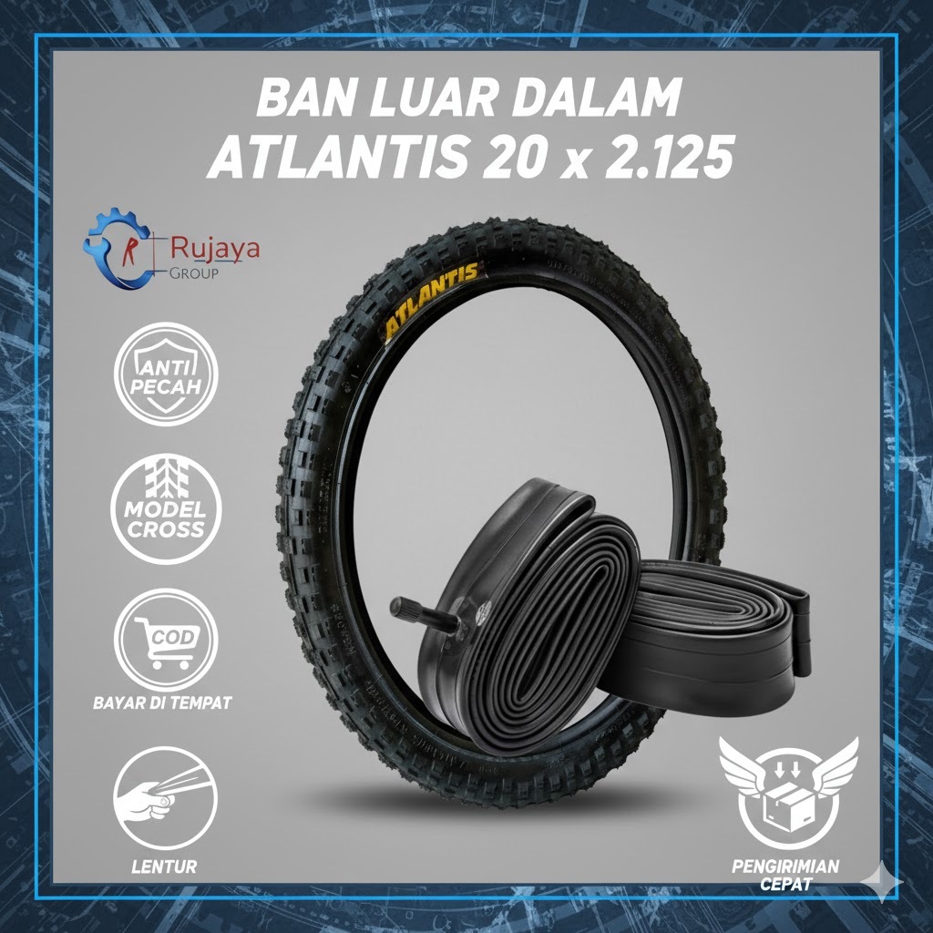 ยางนอกด้านใน 20 x 2.125 atlantis / ยางรถจักรยาน 20x2.125 จักรยาน BMX แบบพับได้ ฯลฯ