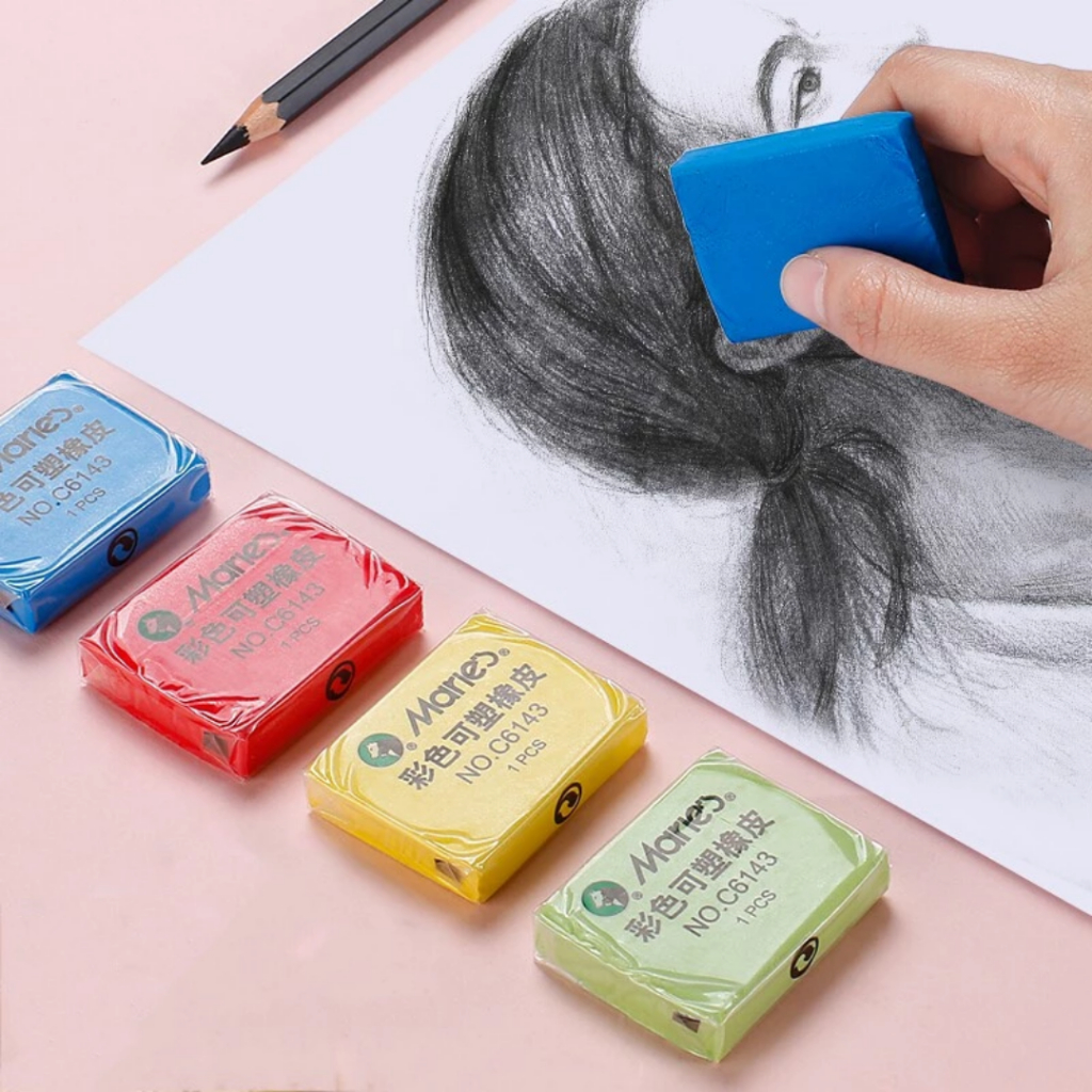 ยางยางลบสีสันสดใสรูปทรงได้ Maries เครื่องนวดได้ สีสันสดใส C6143 Maries