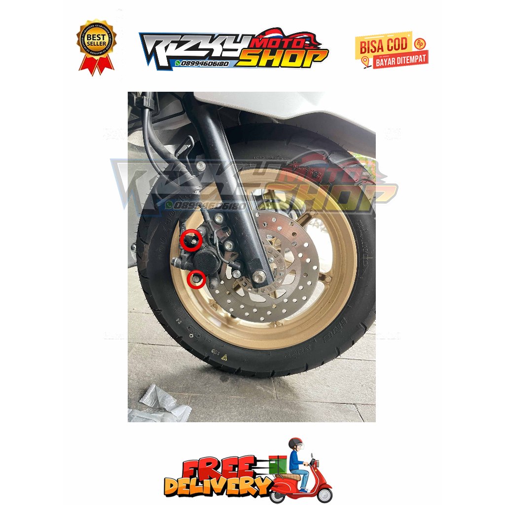 AIR NEPEL BOLT + CAMPAS TOJOSAN (2 BOLT) GRAND FILANO NEW FREE GO YEAR 2015 - 2025 BRACKET MOUNT BRA