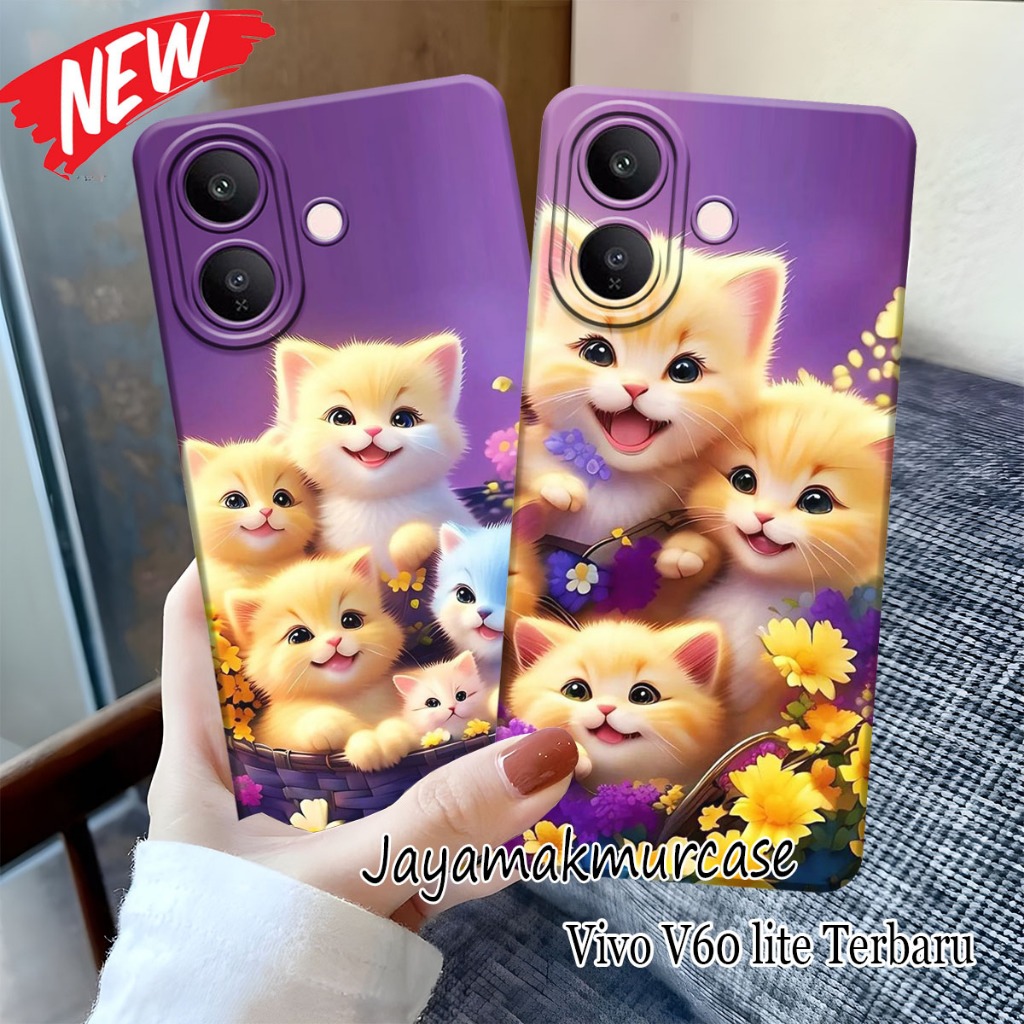เคสสําหรับ VIVO V60 LITE - เคส VIVO V40 LITE - เคส VIVO V50 LITE พร้อมลายแมวน่ารัก - เคส Vivo [VL07]
