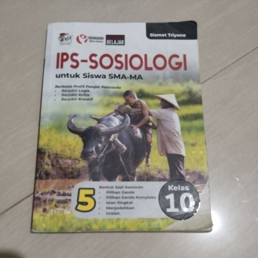 หนังสือต้นฉบับ SOCIAL SCIANCES SOCIOLOGY หนังสือเกรด SCHOOL X/1/10 SRIKANDI PUBLISHER FOUR WIDYA UTA