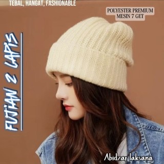 Topi Kupluk rajut Winter musim dingin FUJI PREMIUM , / kupluk tebal pria wanita / thick knit beanie