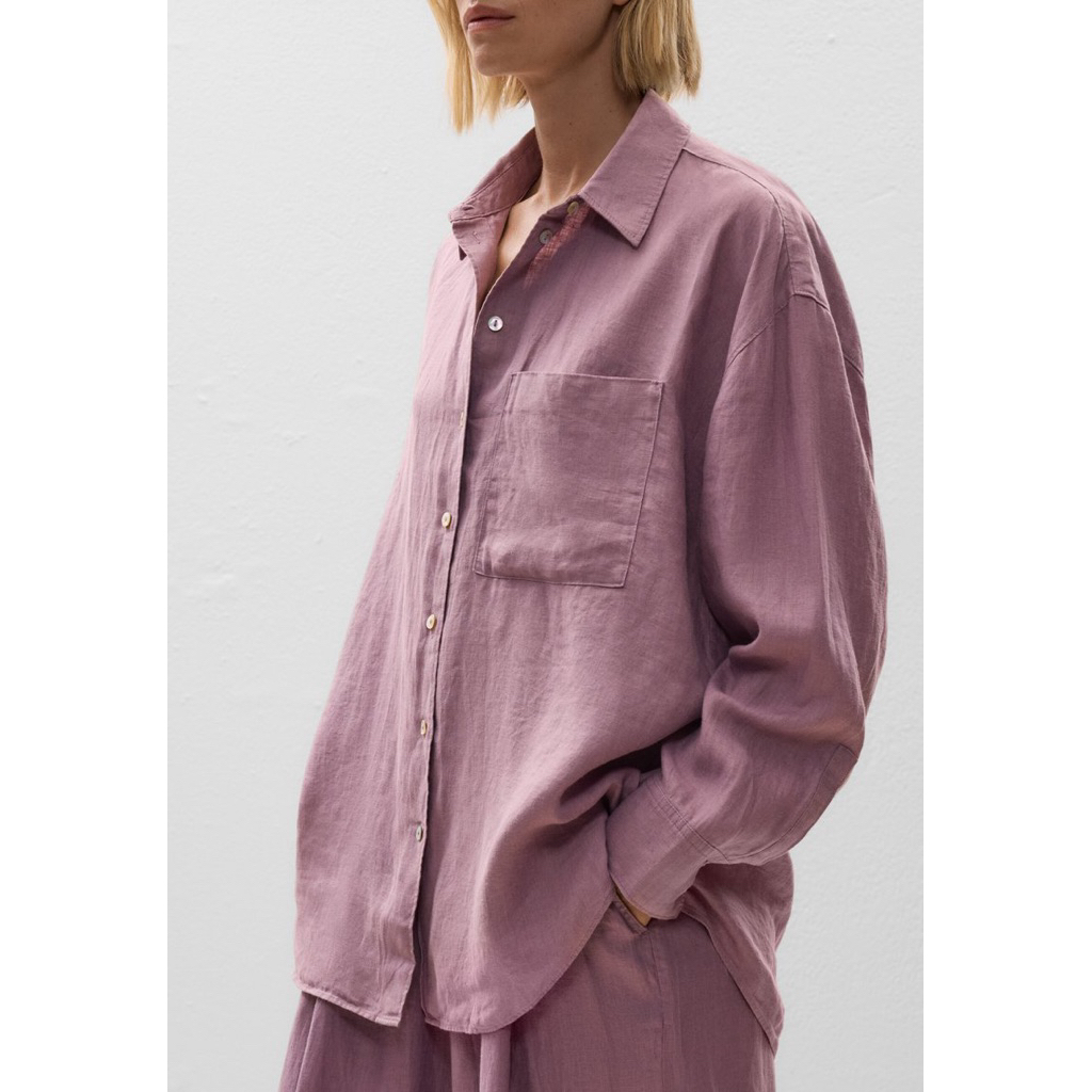 OYSHO - เสื้อเชิ้ตผ้าลินิน Relaxed 100% ไซส์ M