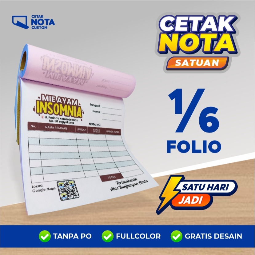 Custom Full Color Note 1/6 F4 ออกแบบฟรี 1 ชั้น 2 ชั้น 3 ชั้น