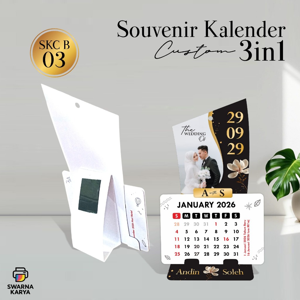 CUSTOM CALENDAR SOUVENIR - FREE PHOTO WEDDING SOUVENIR - แขวน CALENDAR / AESTHETIC TABLE