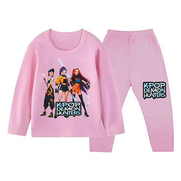 Demon Hunter KPOP ชุดนอนสําหรับเด็กผู้หญิงแขนยาว/ชุดนอนเด็กผู้หญิง 2066