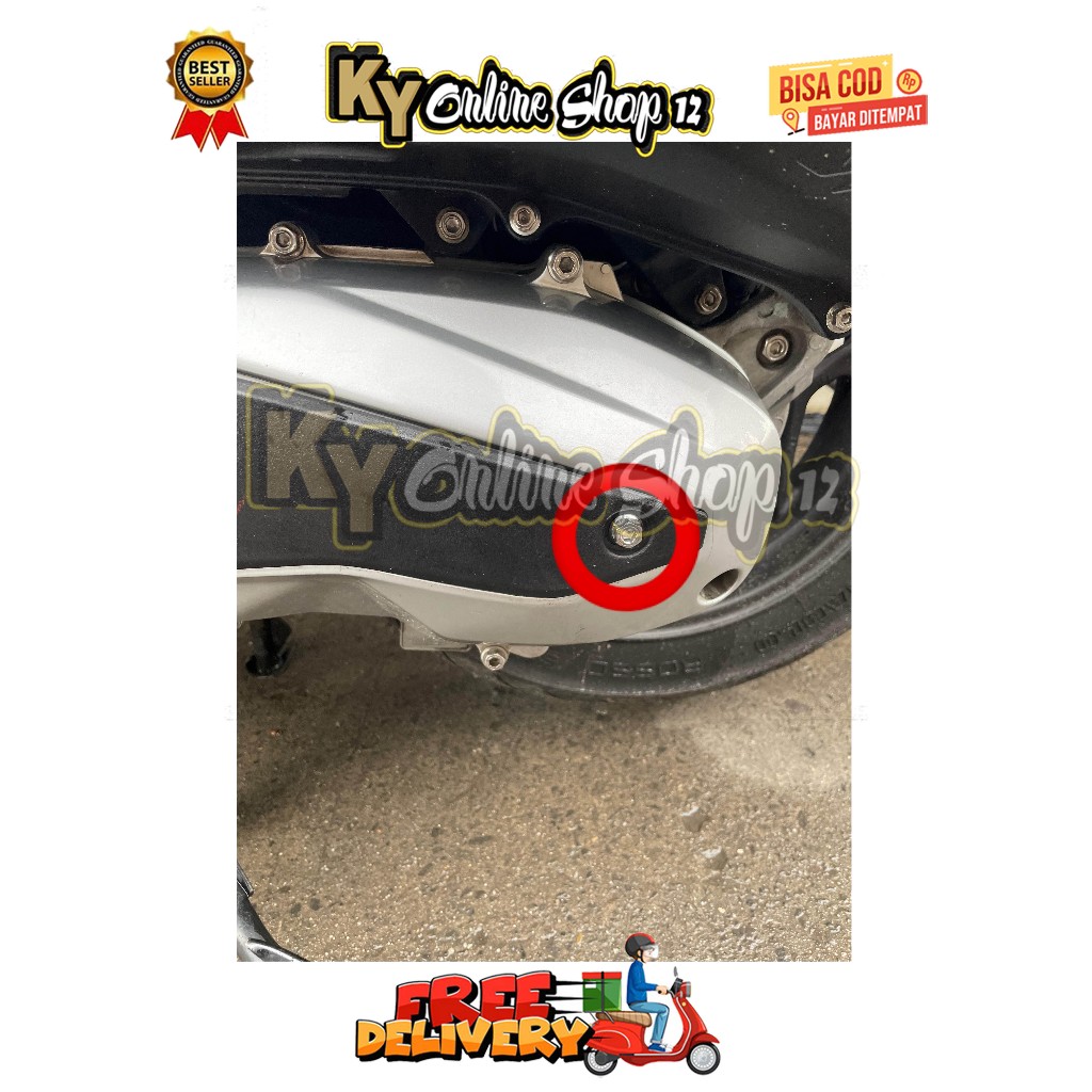 LOKAL CVT AIRDUCK COVER BOLT (1 BOLT) REGULAR SLASH MODEL PCX 160 STYLO ADV VARIO 160 150 AGON CBU N