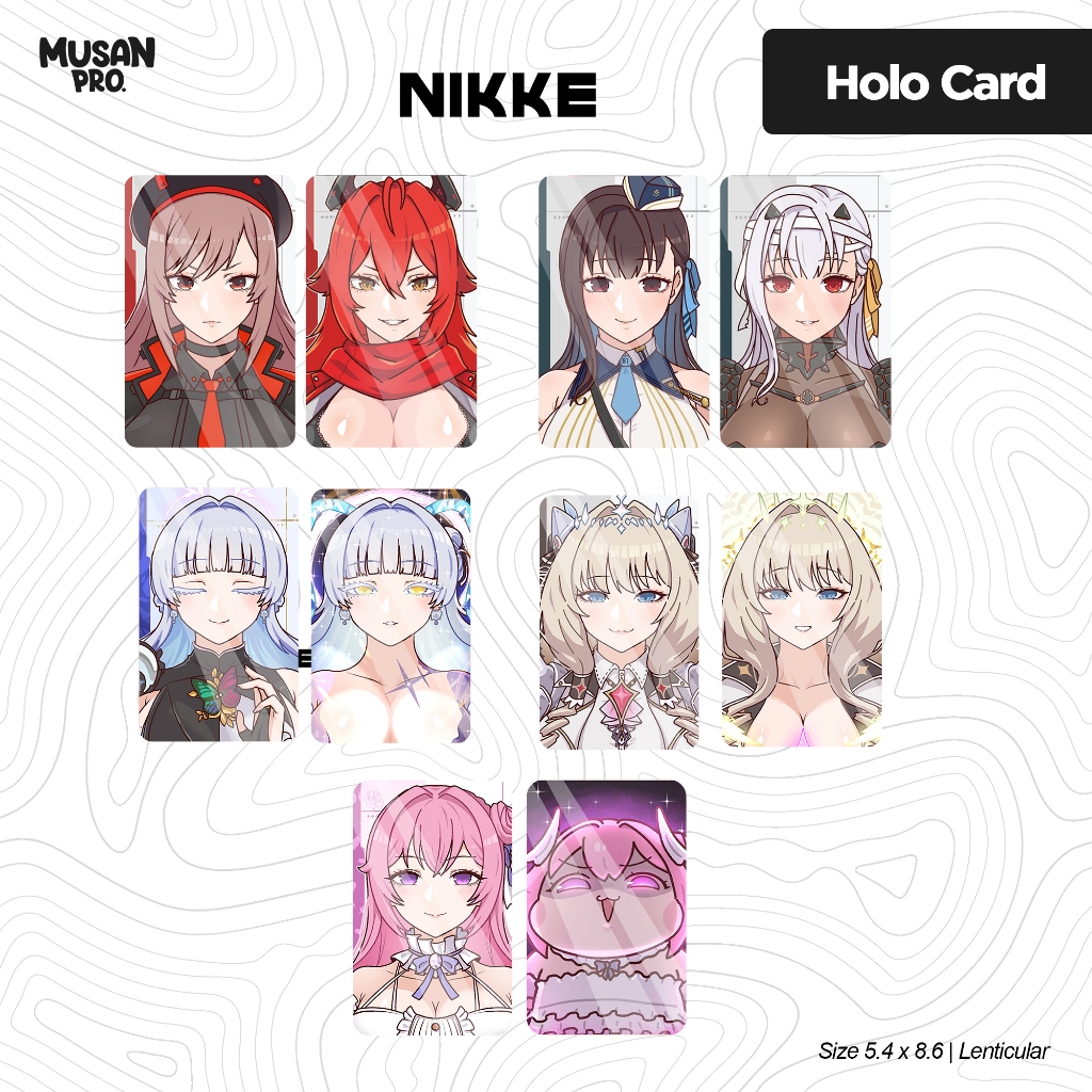 บัตรพิมพ์ศิลปะ Lenticular NIKKE ตัวละคร - Neat x Redhood - Marian - Crown - Nayuta - Dorothy - Musan - Fan Merch