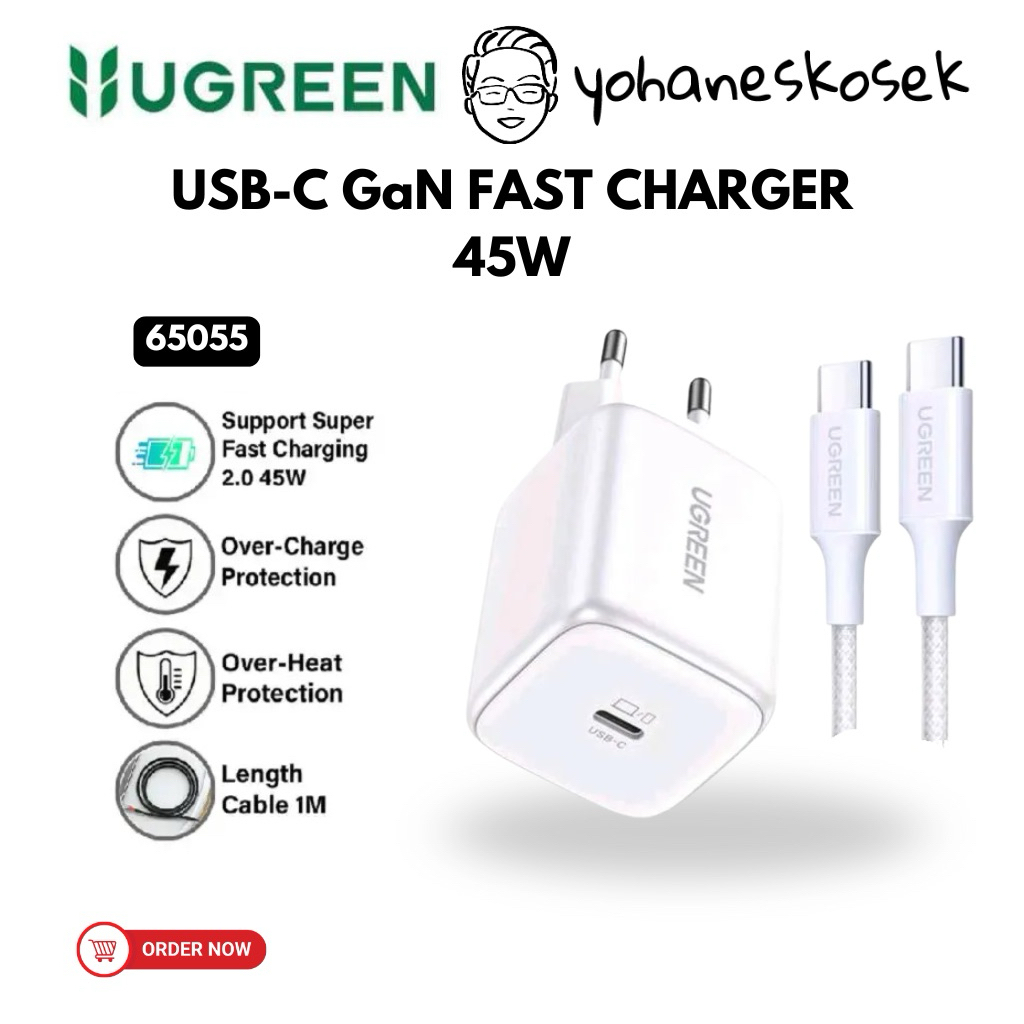 UGREEN N SERIES GAN 45W USB-C GAN FAST CHARGER 1SET