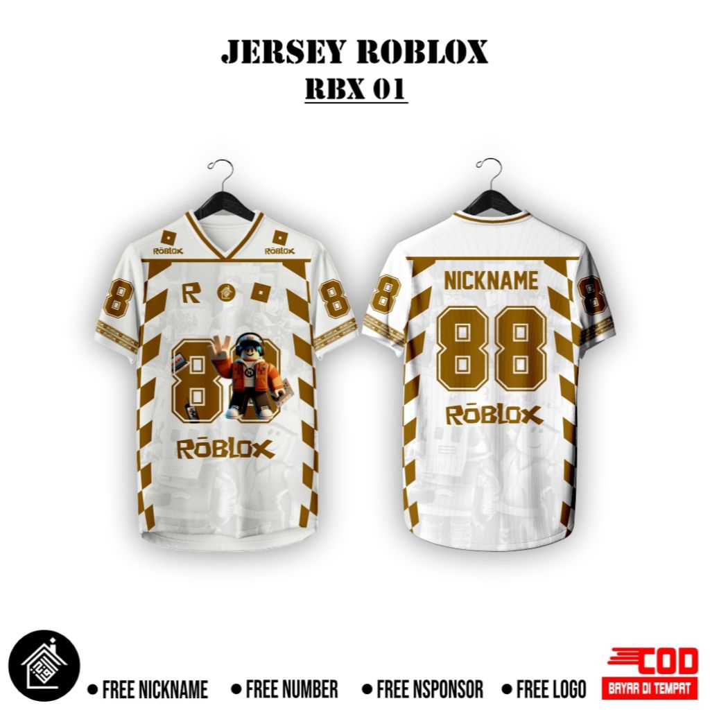 ROBLOX SERIES RBX01 JERSEY KIDS & ADULTS SIZE CUSTOM NAME FULL PRINTING PREMIUM