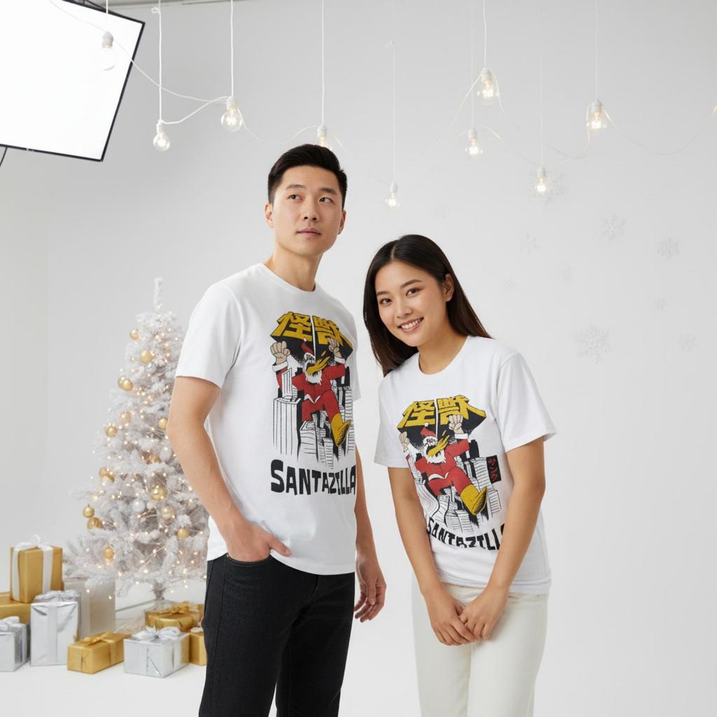 เสื้อยืด Tomoshinc Christmas - Santa Zilla