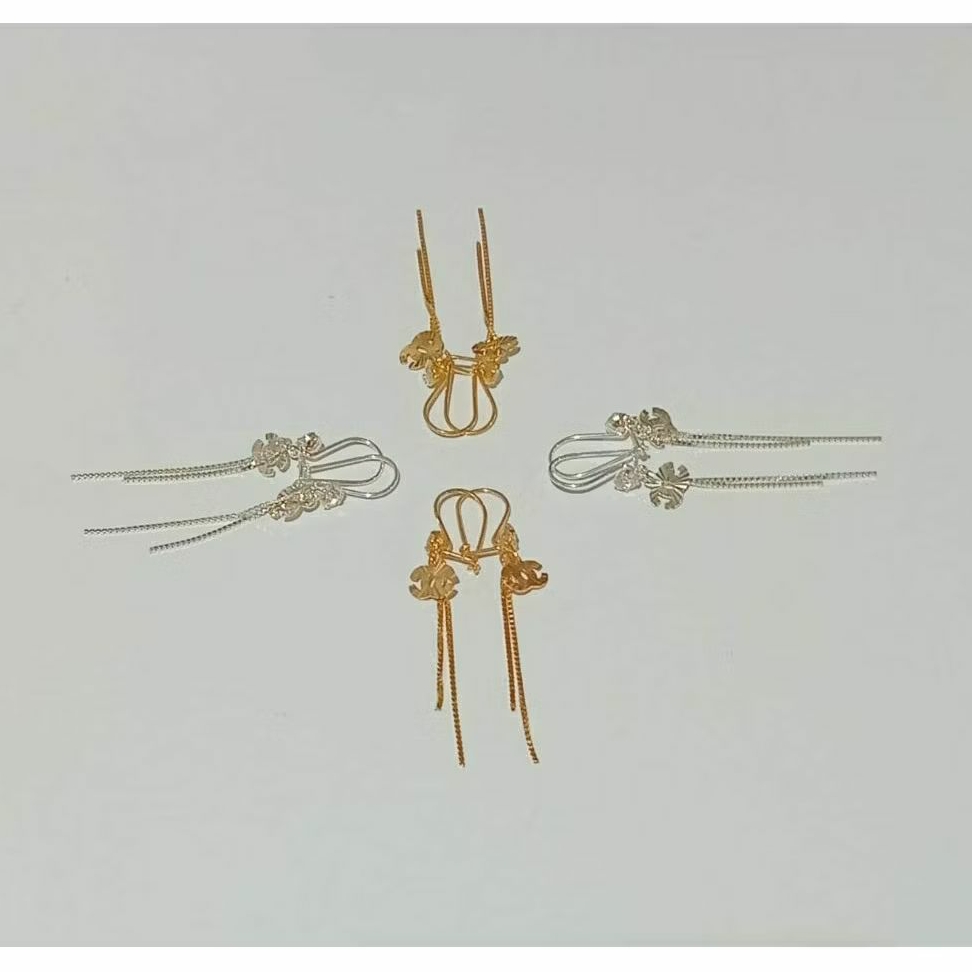 ITALY TWO LAYER หูยาวเงินแท้ (เงิน 925)